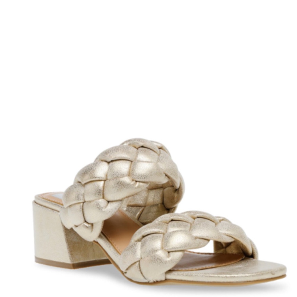 Dolce vita braided gold Stacey heeled sandal